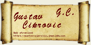 Gustav Ćiprović vizit kartica